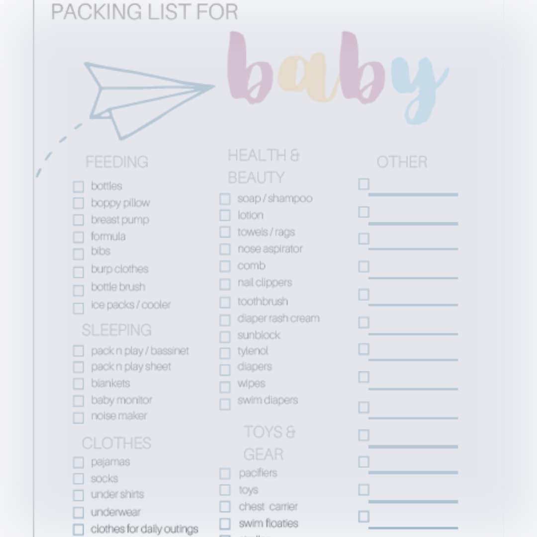Download the packing list for babies to help you with maintaining your child's sleep routine when travelling. 